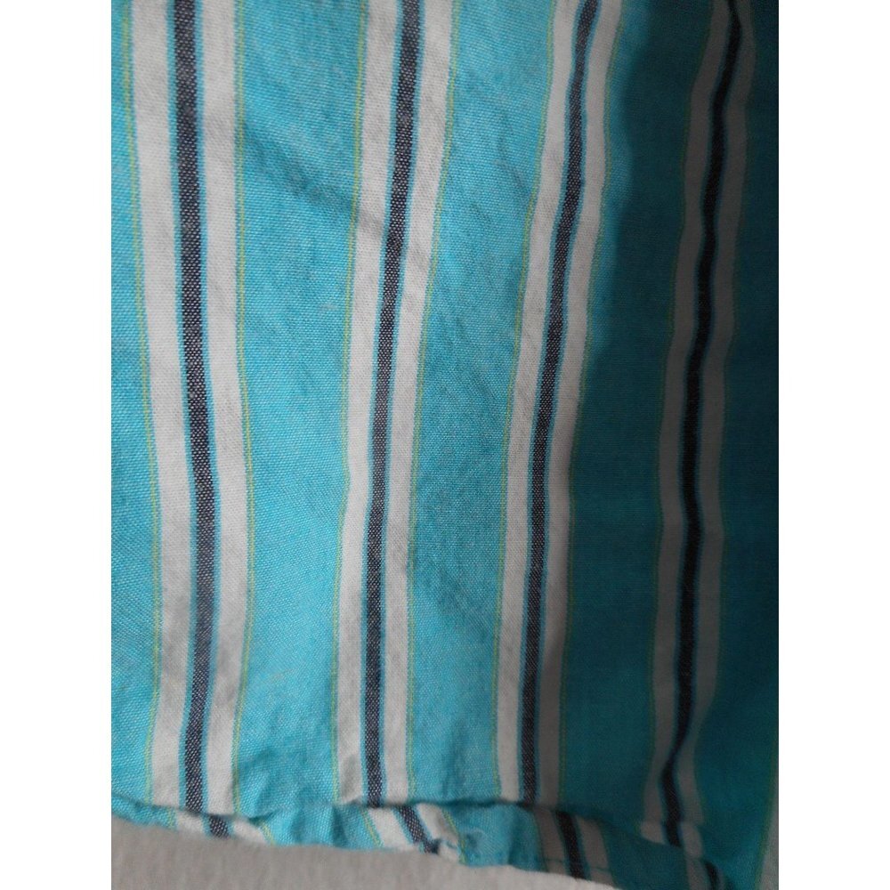 Blue white striped Arizona Jean Co cotton shirt - Picture 3 of 5